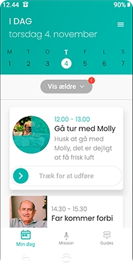 Go Mission - Min dag interface
